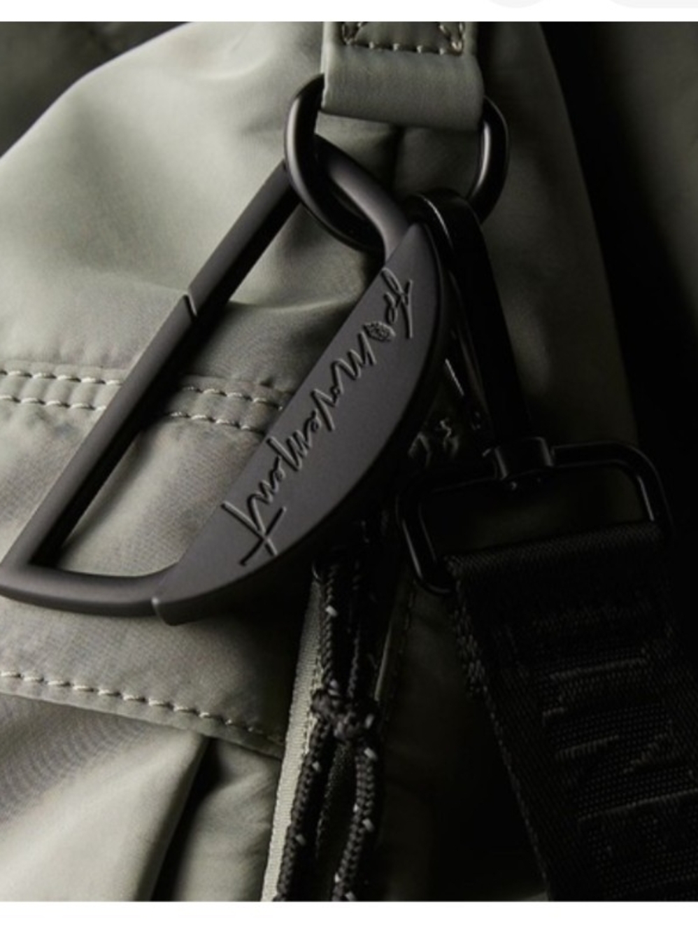 Free People Olive Green Backpack with Black Hardware